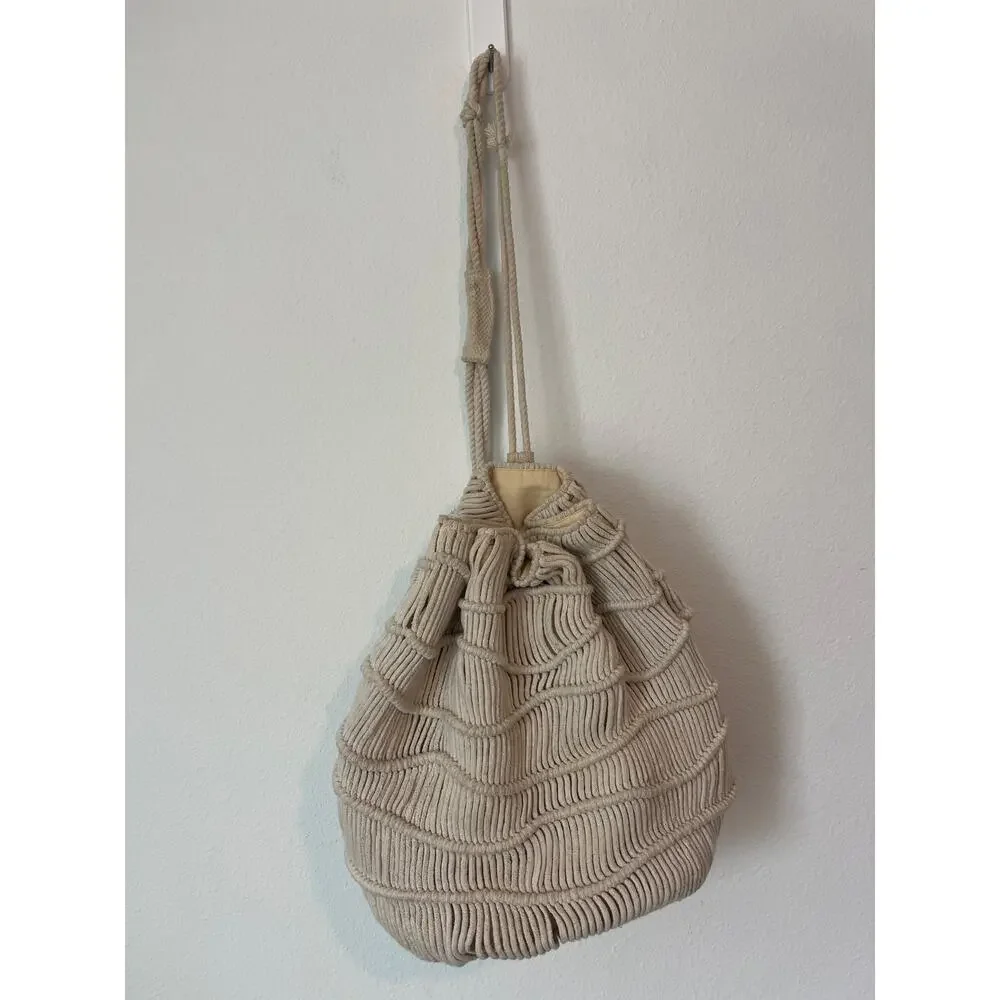 UNIVERSAL THREAD White Rope Boho Crossbody Backpack